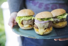 Smoked Cheddar Sliders with Apricot Chutney