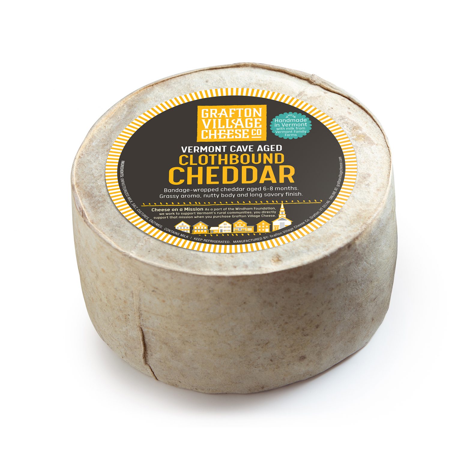 Wholesale Clothbound Cheddar Grafton Village Cheese